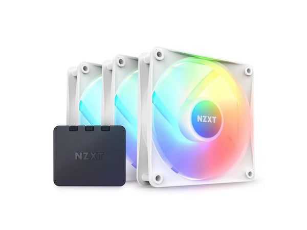 Nzxt F120 120mm RGB Core & Controller White (1 Pack) (3 Fans In Total) - Anigma